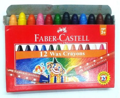 Faber 120048 Wax Crayons 12 shade