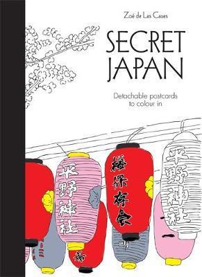 Hachette SECRET JAPAN DETACHABLE POSTCARDS TO COLOUR IN