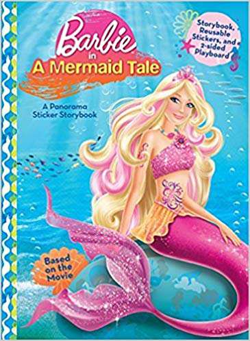 EURO BOOKS BARBIE IN A MERMAID TALE PLAY WITH COLOURS BLUE