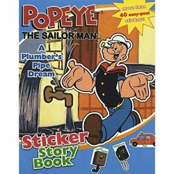 EURO BOOKS POPEYE THE SAILOR MAN A PLUMBERS PIPE DREAM STICKER STORY BOOK
