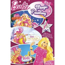 EURO BOOKS BARBIE-MAGIC PAINTING-3 IN 1- THREE MUSKETEERS