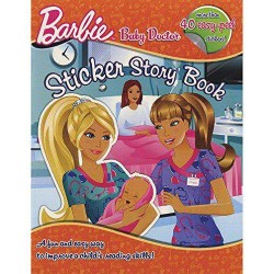 EURO BOOKS BARBIE BABY DOCTOR SICKER STORY BOOK