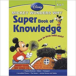 EURO BOOKS DISNEY MICKEY WONDERS WHY SUPER BOOK OF KNOWLEDGE 6 IN1