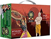 Amar Chitra Katha Pvt. Ltd. AMAR CHITRA KATHA ( VOL-1 ) MYTHOLOGY THE SACRED LEGENDS OF INDIA FABLES A TREASURY OF WIT AND BOX