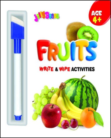 JBD PRESS JUNIOR JELLY BEANS WRITE & WIPE FRUITS AGE 4+