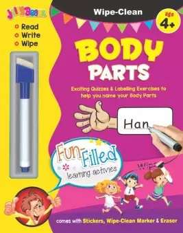 JBD PRESS JUNIOR JELLY BEANS WRITE & WIPE BODY PARTS AGE 4