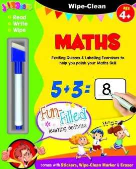 JBD PRESS JUNIOR JELLY BEANS WRITE & WIPE MATHS AGE 4+