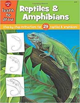 WALTER FOSTER KDS 9 DRAW AND COLOR REPTILES & AMPHIBIANS