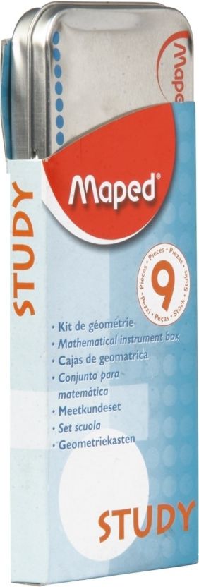 Maped 119020 Geomeotry Box Math set Study Metal box