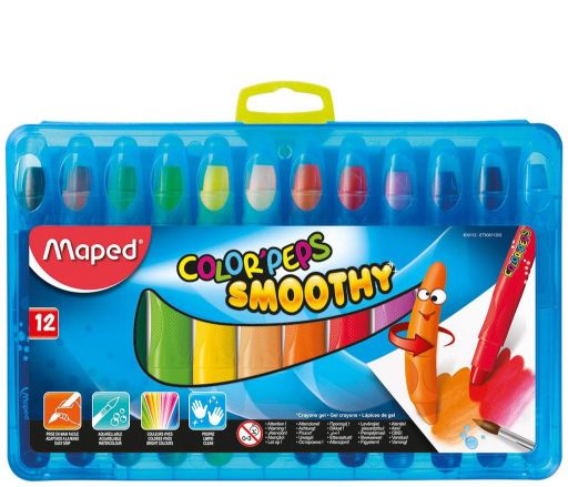 Maped 836112 Color peps Smoothy Crayons 12 shade