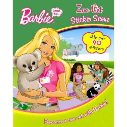Parragon Barbie I Can Be Zoo Vet Sticker Scene