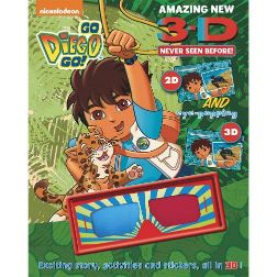 Parragon Go Diego Go AMazing New 3-D and 2-D and Eye Popping