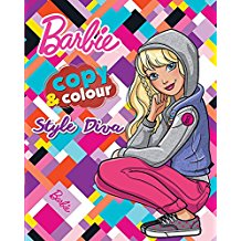 Parragon Barbie Copy and Colour Style Diva