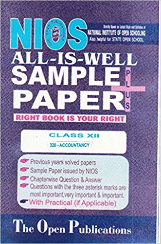 TOP NIOS TEXT ACCOUNTANCY ALL IS WELL SAMPLE PAPER PLUS (T320) English Medium Class XII